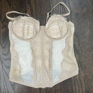Garage Women's Cream and Tan Corset Size S